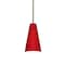 Besa Lighting Cierro Stem Pendant, Ruby Matte, Satin Nickel Finish, 1x9W LED 1TT-4124RM-LED-SN - alternate 1